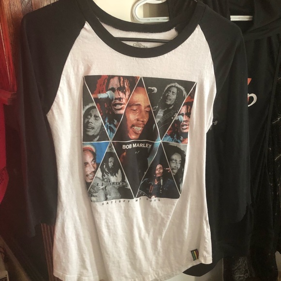 BOB MARLEY RAGLAN TEE - Picture 1 of 2